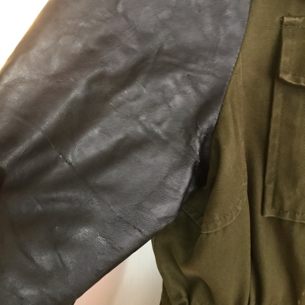 leather sleeved Asos size 18 coat! 1 of a kind:) - Picture 7 of 8
